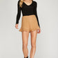 High waisted Beige Shorts