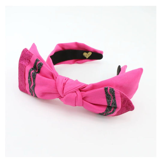 Pink Crayon Bow Headband