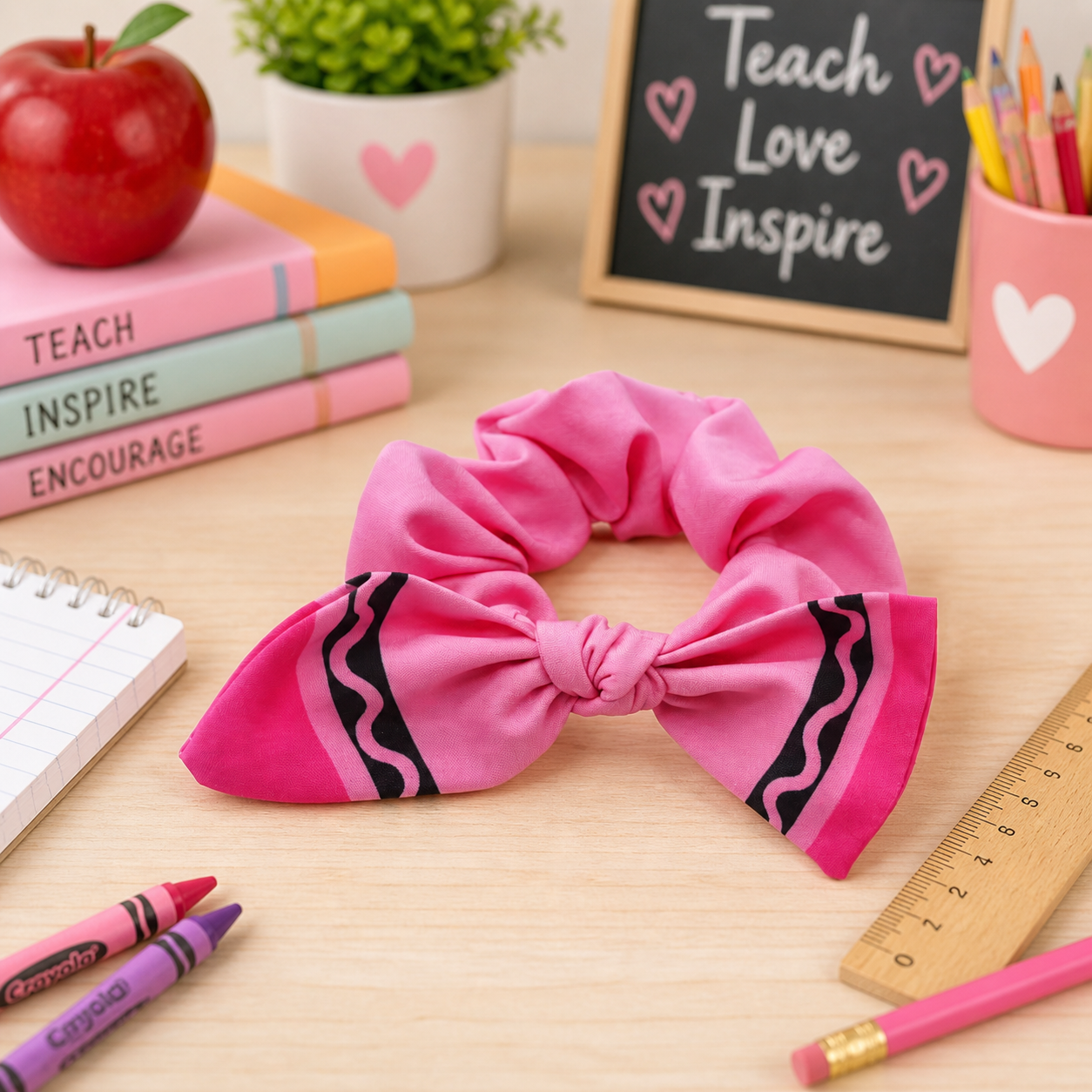 Teacher Scrunchies & Hair Clips