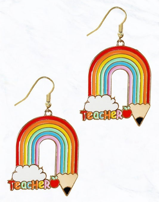 Teacher Rainbow Earrings