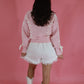 Pink Bow Cardigan Sweater