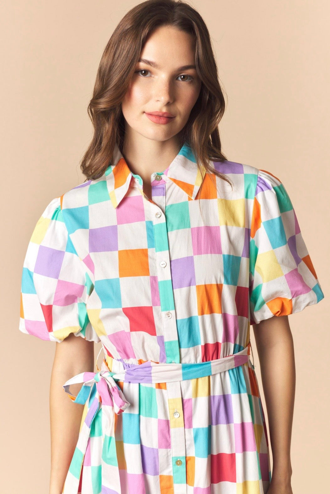 Multi Colored Checkered Dress