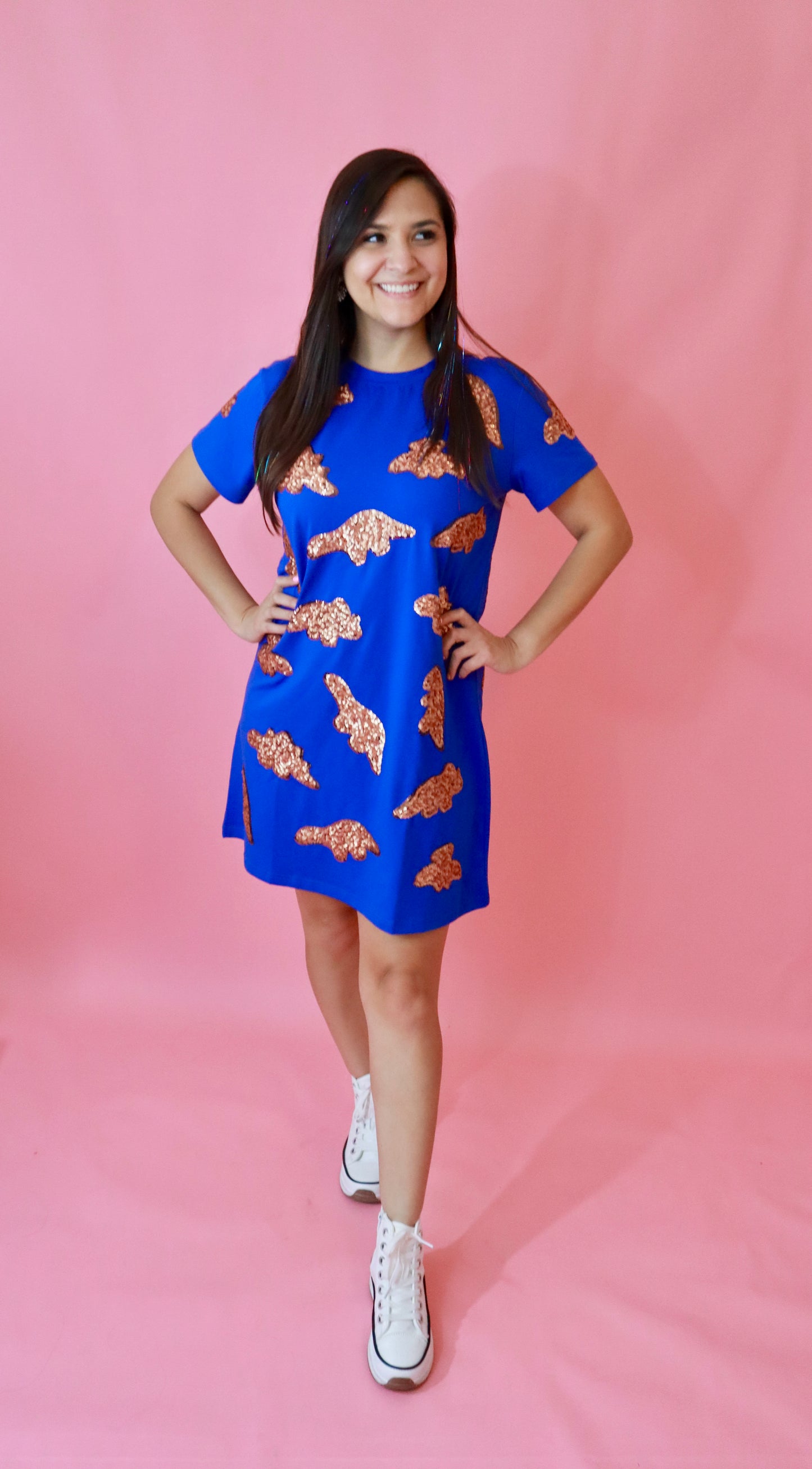 Sequin Dinosaur Nugget Dress