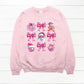 FAUX Glitter Coquette Christmas Sweatshirt