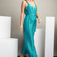 Pleated Teal Jumpsuit