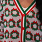 Cozy Christmas Wreath Cardigan