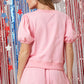 Pink USA Flag Sequin Popsicle Top