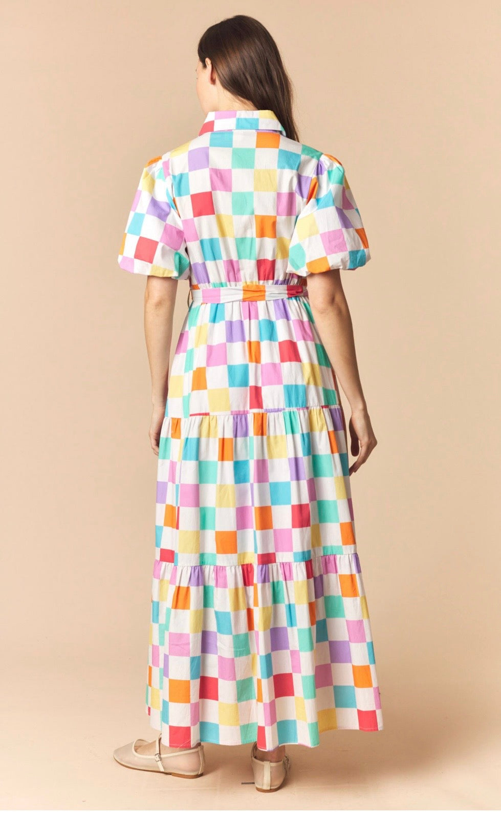 Multi Colored Checkered Dress