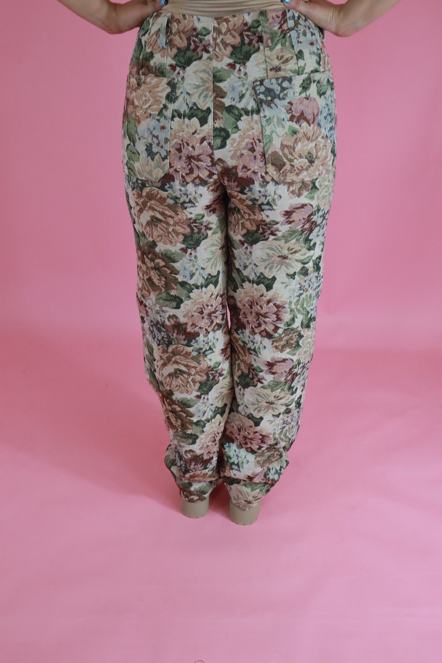 High Waisted Jacquard Pants