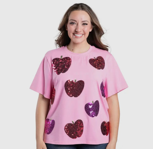 Jane Marie Sequin Apple Top