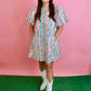 Multi Color Bow Print Dress