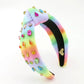 Rainbow Jeweled Knot Headband