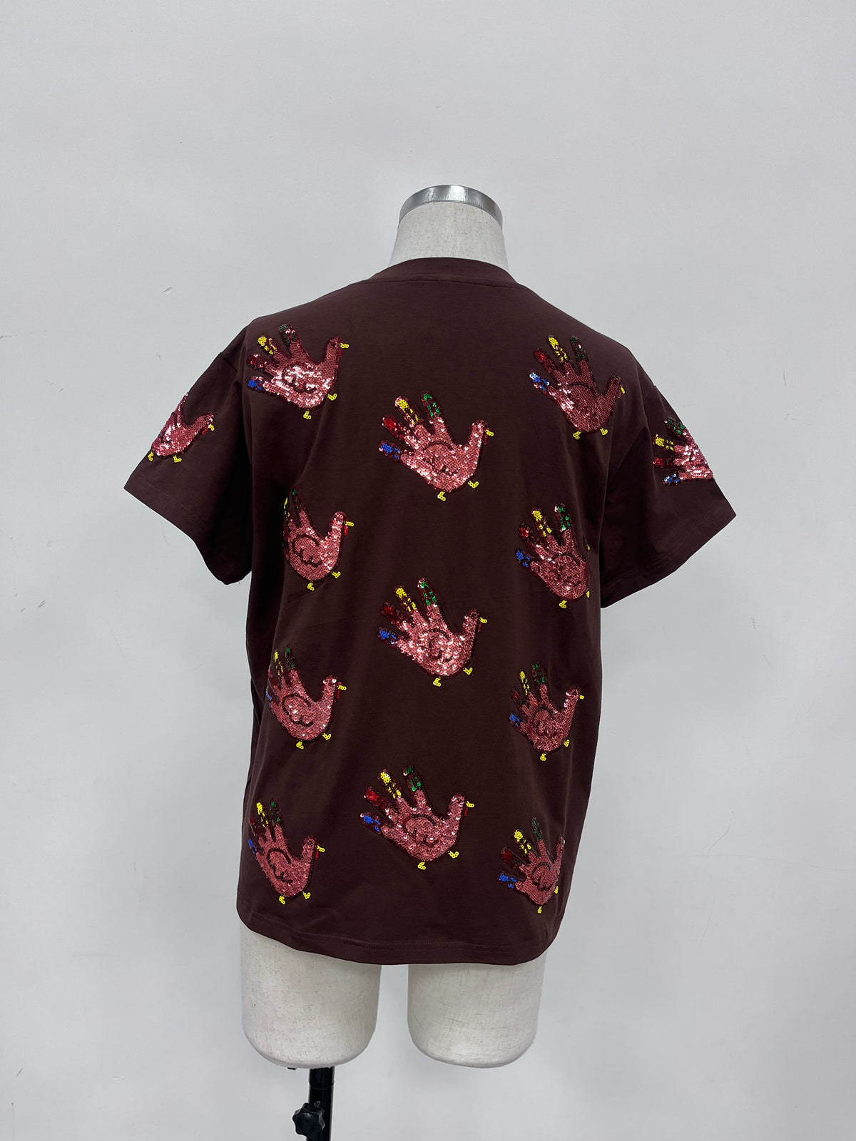 *PREORDER* Sequin Hand Turkey Top