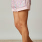 Pink Sequin High Waisted Paper Bag Shorts