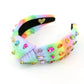 Rainbow Jeweled Knot Headband