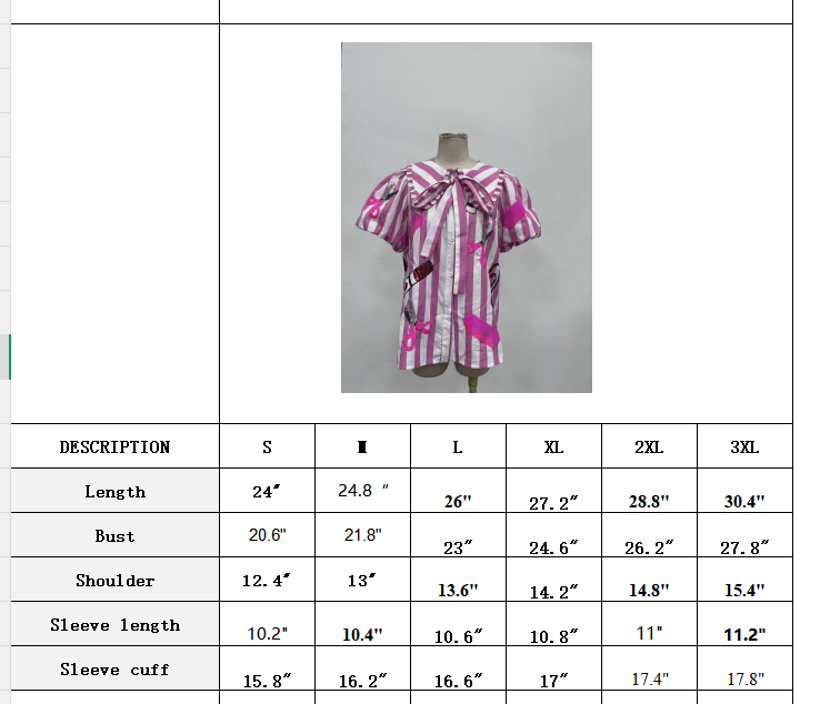 Pink Striped School Supply Top