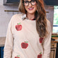 Apple Sequin Patch Shirt