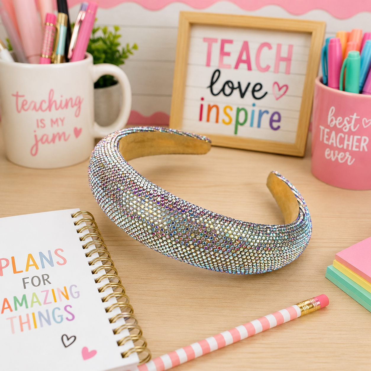Iridescent Rhinestone Headband