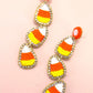 Beaded Candy Corn Earrings