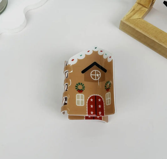 Gingerbread House Hair Clip