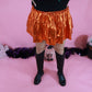 Metallic Orange Foil Skort