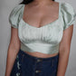 Sage Silky Crop Top