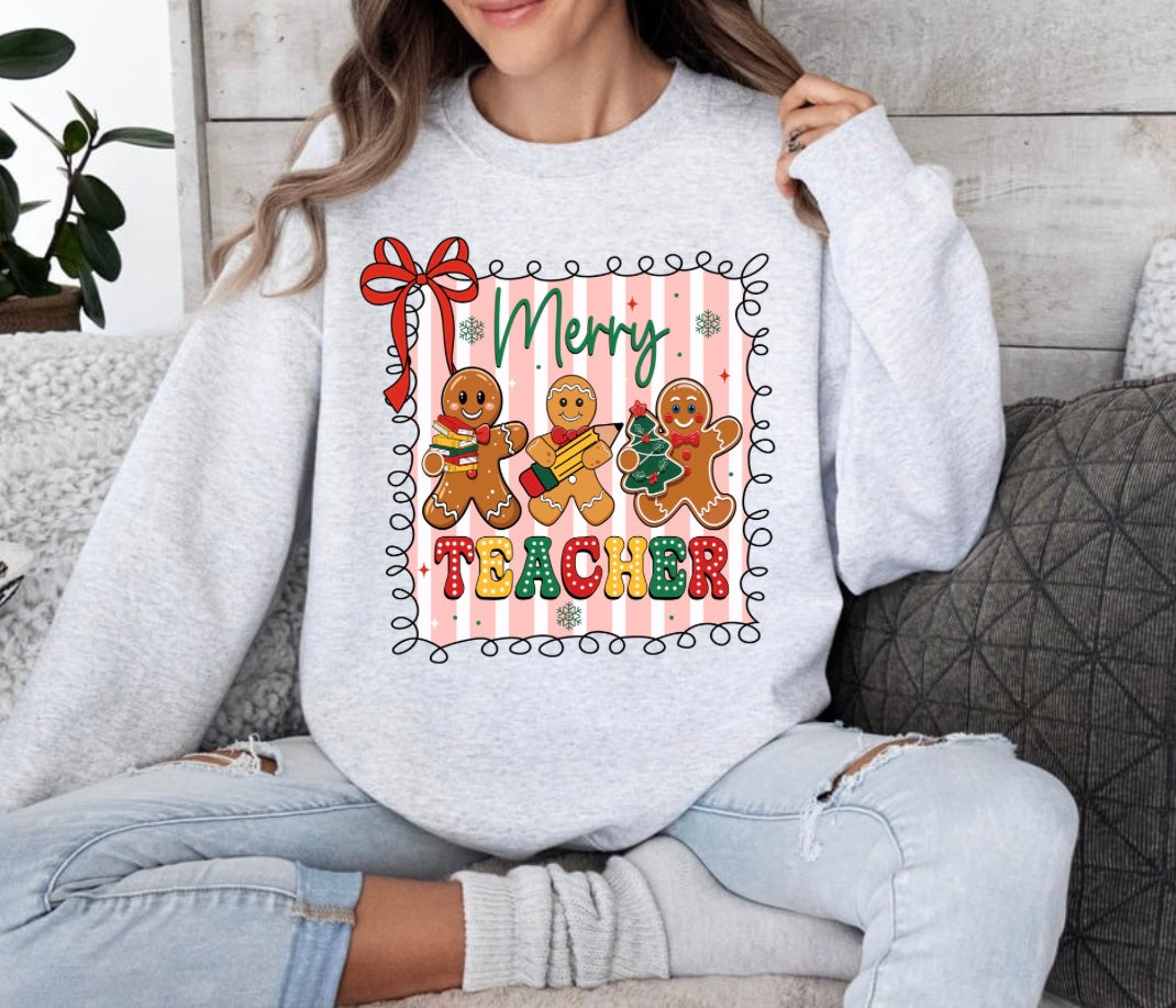 Merry Teacher Sweatshirt