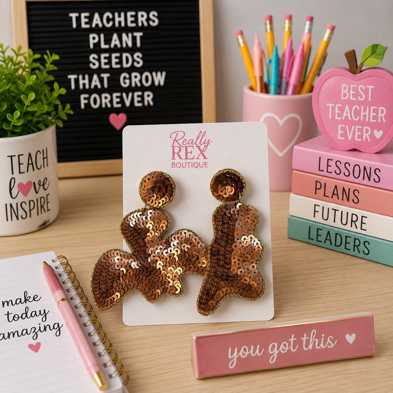 Dino Nugget Sequin Earrings