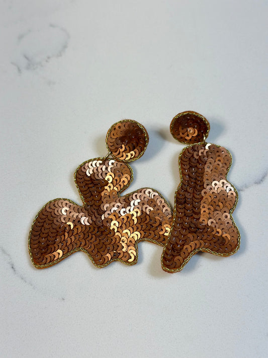 Dino Nugget Sequin Earrings