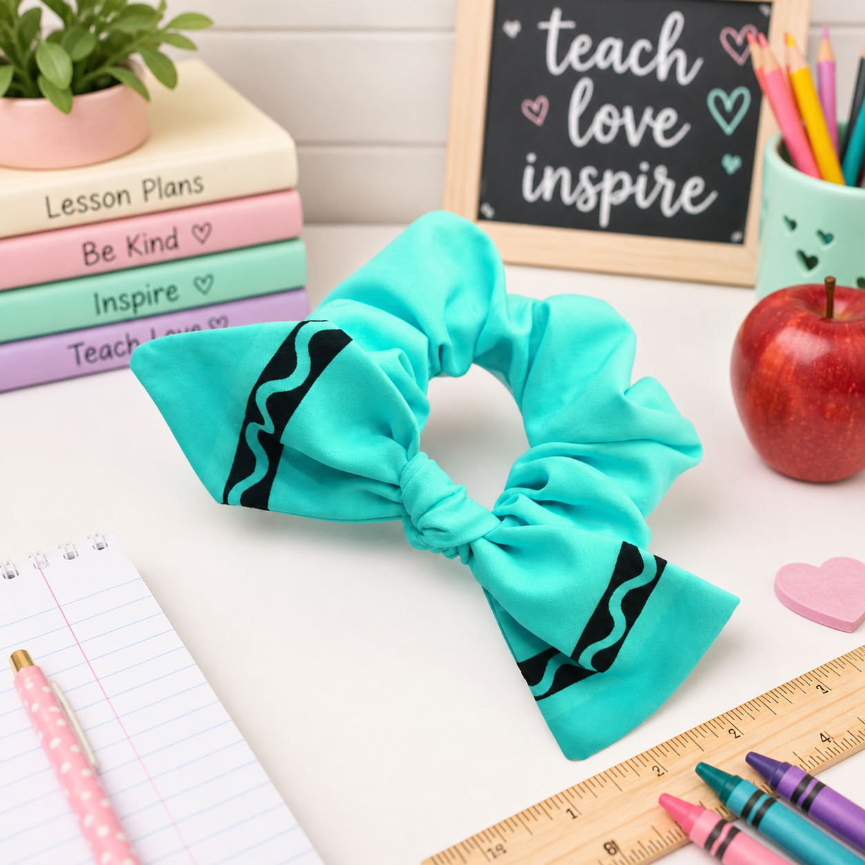 Crayon Bow Scrunchie