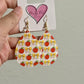 Apple and Pencil Bow Teardrop Earrings