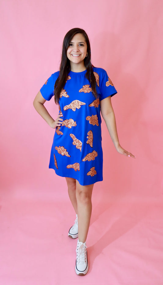 Sequin Dinosaur Nugget Dress