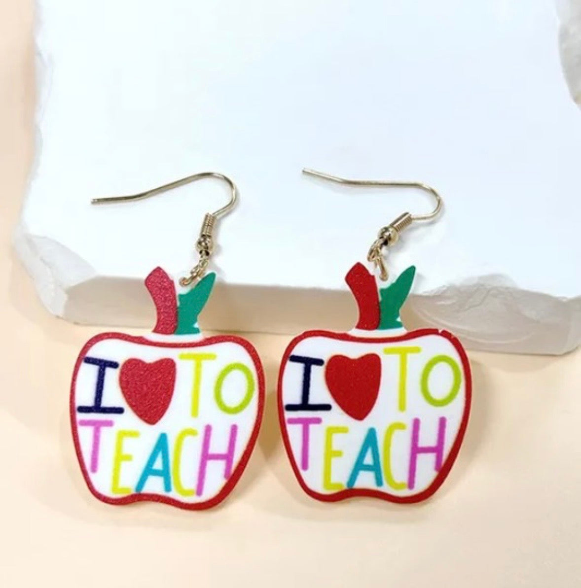 I Love To Teach Earrings