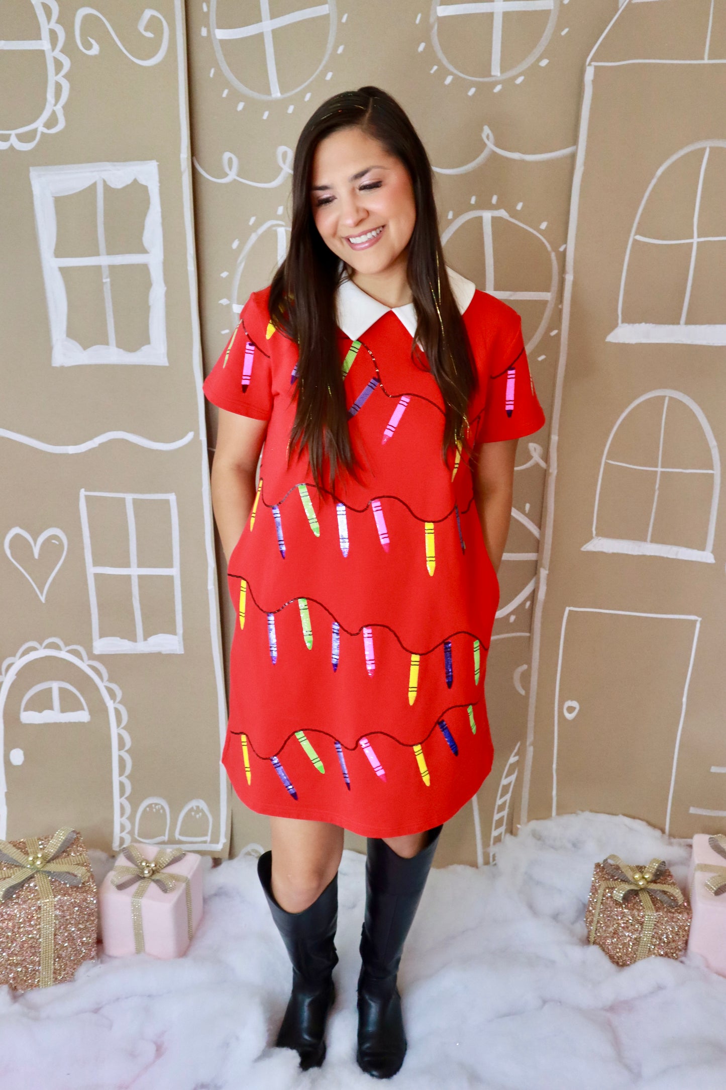 Sequin Crayon Light Dress