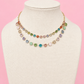Layered Pastel Rhinestone Necklace