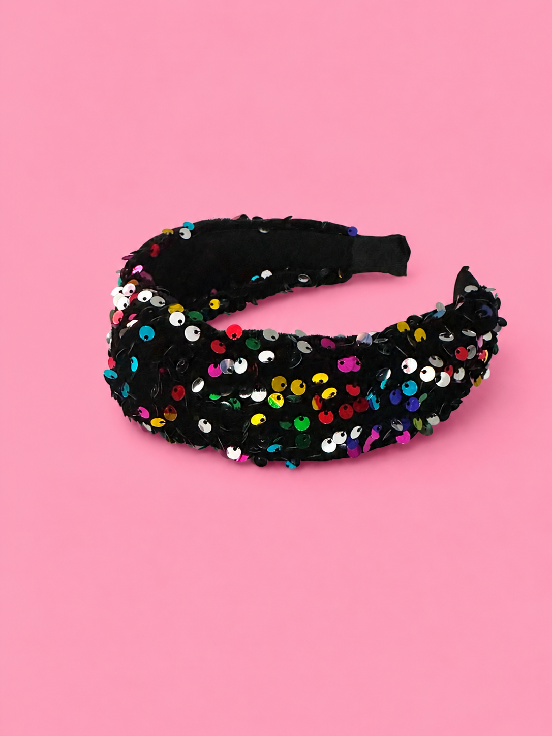 Multi Color Sequin Knot Headband