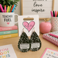 Composition Book Teardrop Earrings