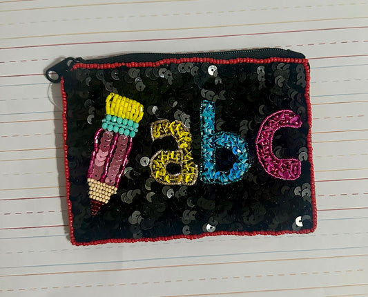 Sequin ABC Coin Purse