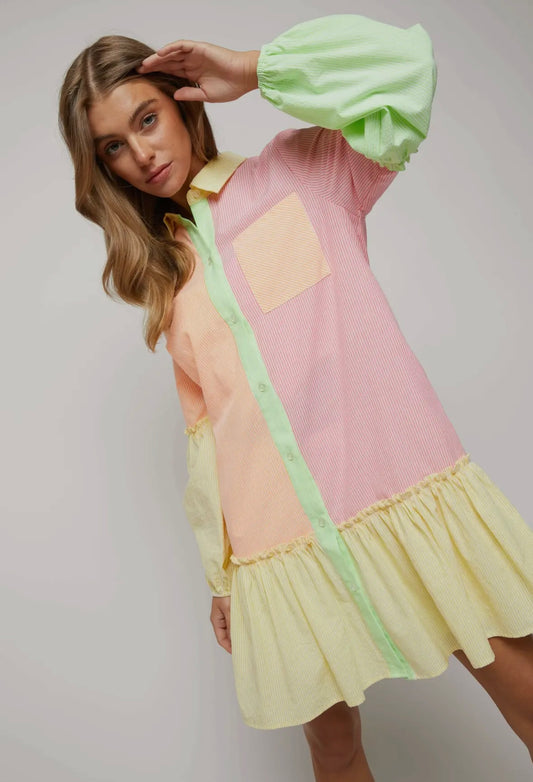 Sherbet Button Down Dress