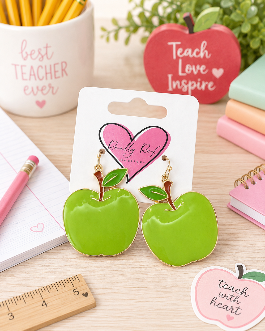 Green Apple Earrings
