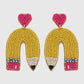 Beaded Pencil Earrings