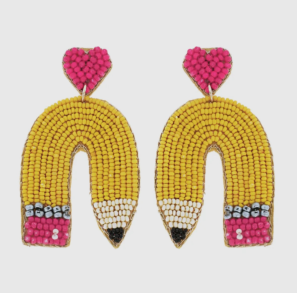 Beaded Pencil Earrings