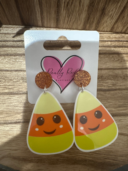 Happy Candy Corn Earrings