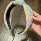 Colorful Neon Sequin Knot Headband
