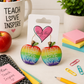 Rainbow Apple Teach Love Inspire Earrings