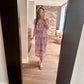 Pleated Floral Midi Dress