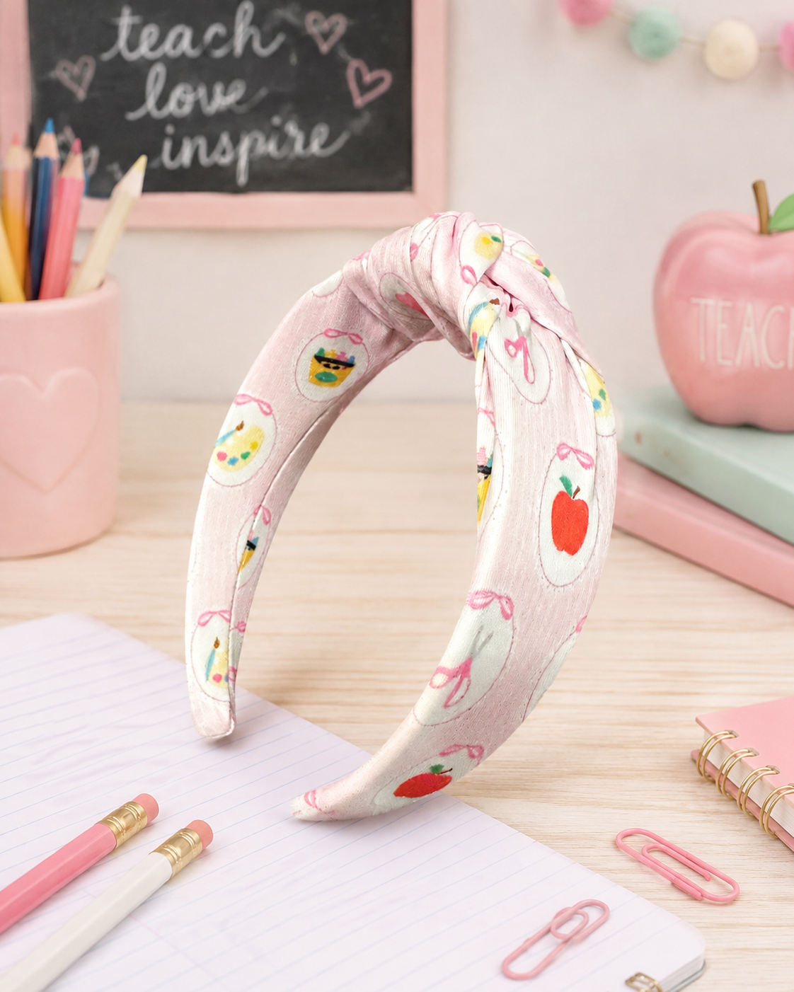 Pink Coquette Teacher Headband