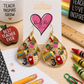 Metal School Supplies Teardrop Earrings