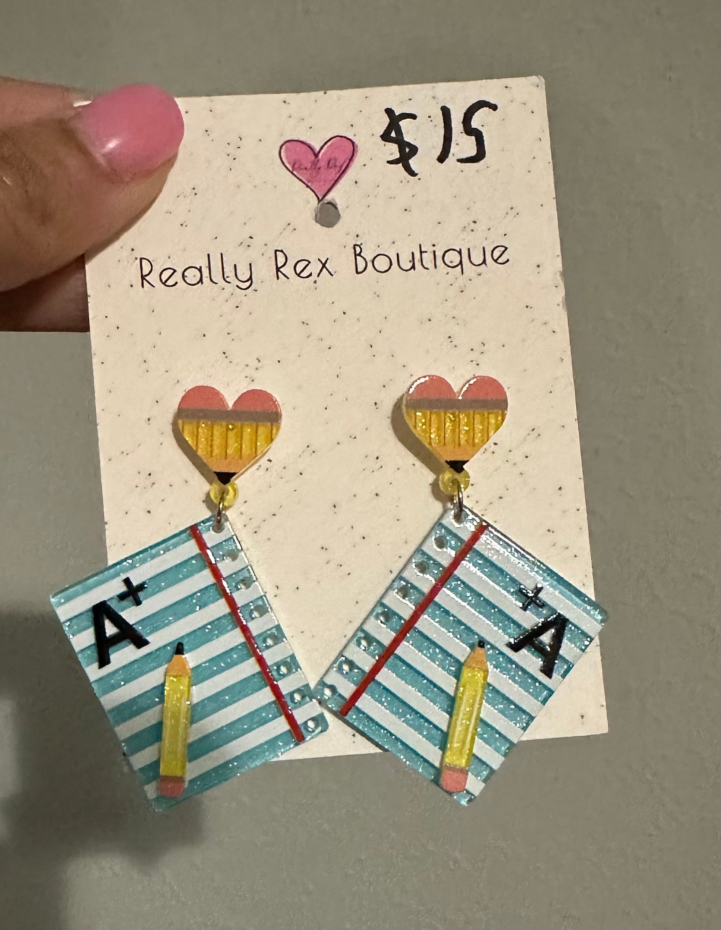 Pencil And Paper Earrings