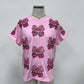 Pink Sequin Crayon Bow Top